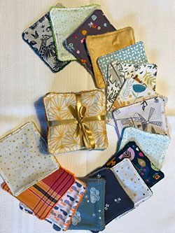 Lingettes en coton lavable lot de 14 avec ou sans panier